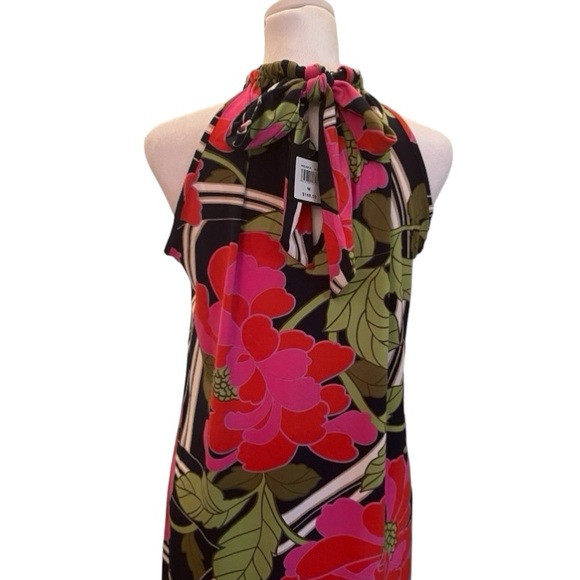 NWT Trina Turk Juju Floral Swirl Halter Mini Dress. Size Medium - Picture 5 of 14